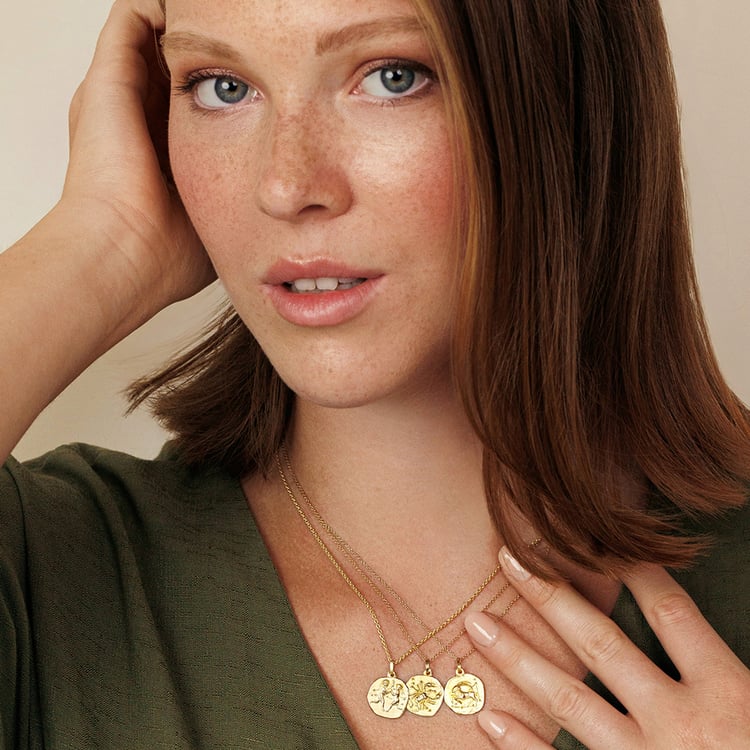 Goldanhänger mit Symbolen des Tierkreiszeichens 161314