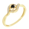 Ring mit schwarzem Diamant und Diamanten Nurisa