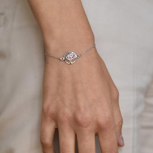Silbernes Armband mit Baum des Lebens Tyriq
