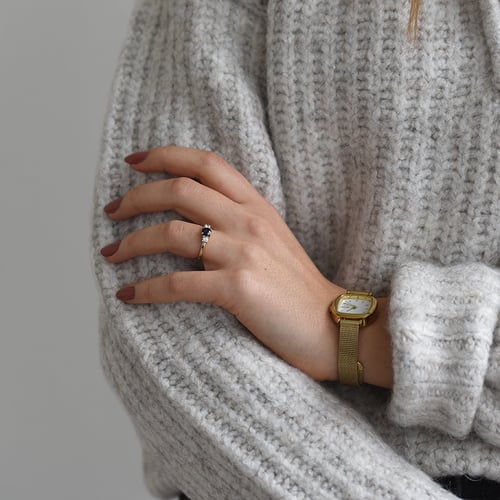 Verlobungsring mit Saphir und Diamanten Clark
