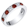 Silberner Eternity-Ring mit Granaten Ednah