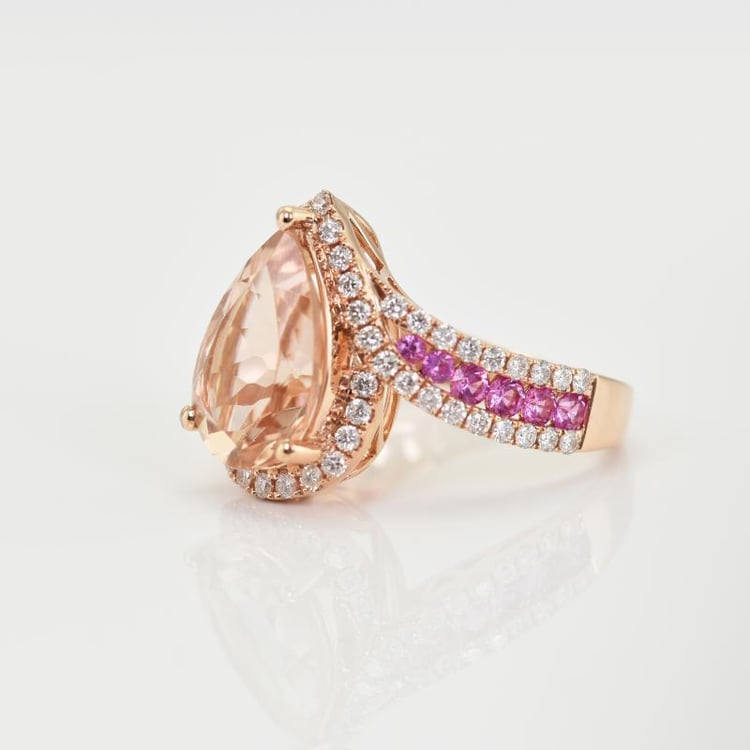 Morganitring aus Gold 14863