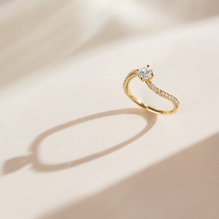 Goldener Verlobungsring 155146