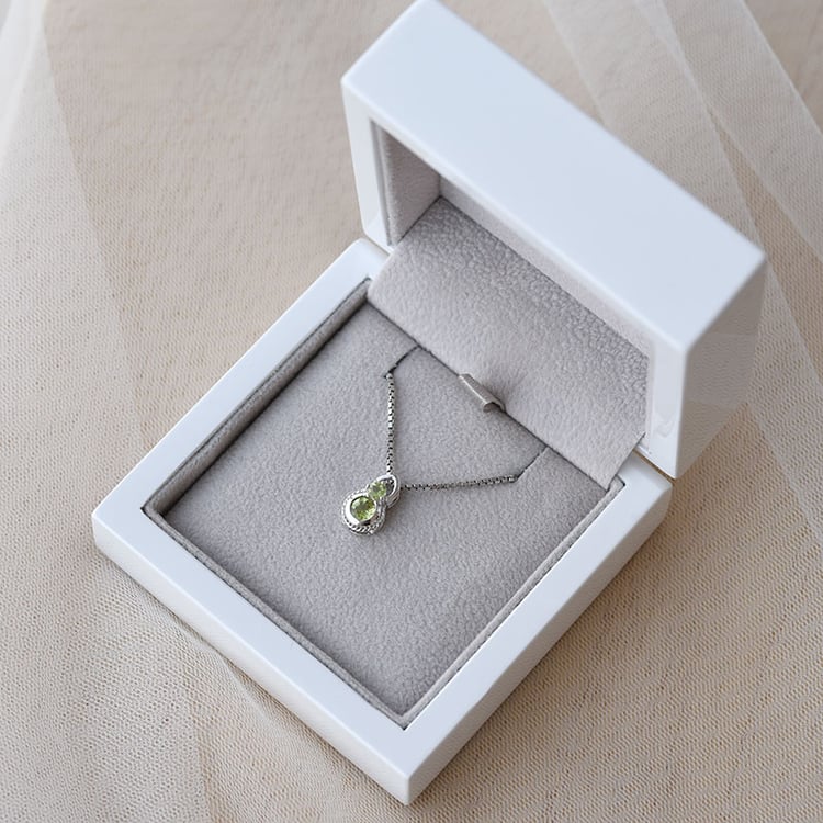 Halskette aus Silber mit Olivinen Elia 66768