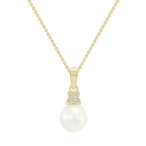 Anhänger mit Perle und Diamanten Camillei