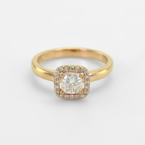 Verlobungsring aus Gold mit Prinzess-Diamanten Eleria