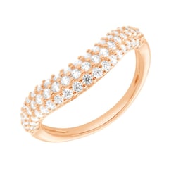 Gewellter halber Eternityring aus Gold mit Lab Grown Diamanten Sven
