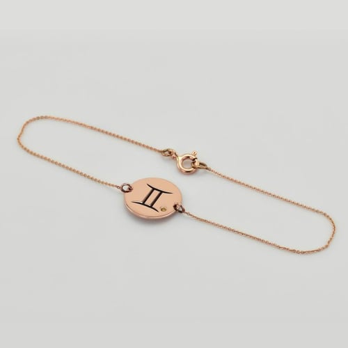 Goldenes Armband mit Citrin für das Sternzeichen Zwillinge