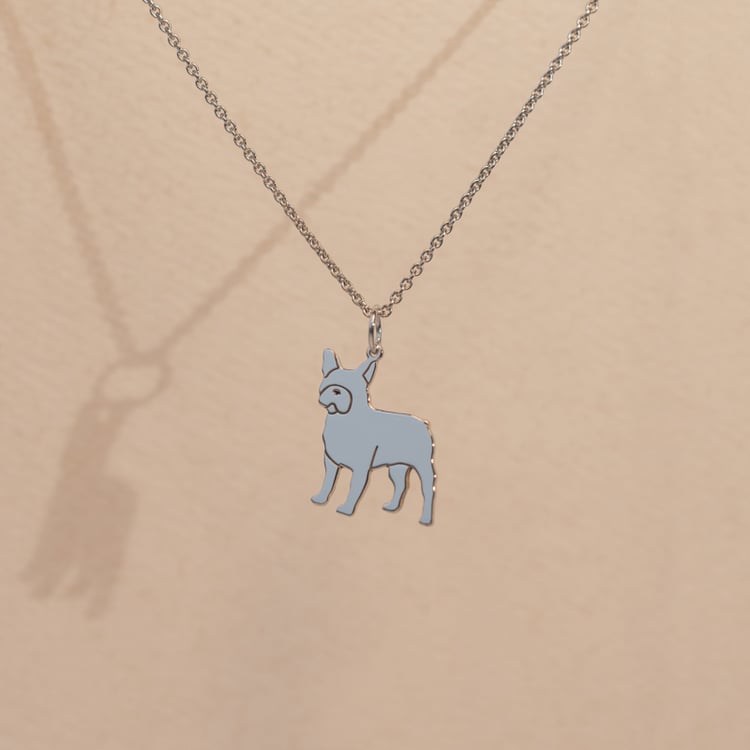 Anhänger in Form eines Hundes mit Gravur French Bulldog 98369
