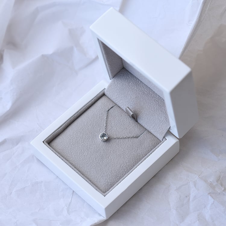 Halskette aus Platin mit Aquamarin Jonie 71383