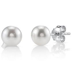 Zarte silberne Ohrstecker mit Perlen Itzel