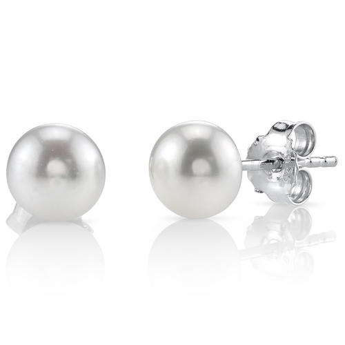 Zarte silberne Ohrstecker mit Perlen Itzel