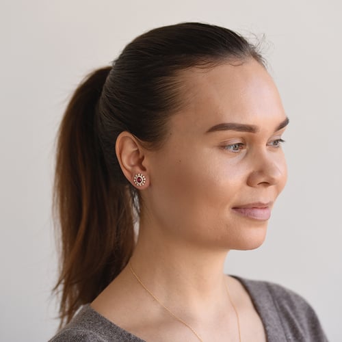 Rubinohrringe mit Diamanten Richelle