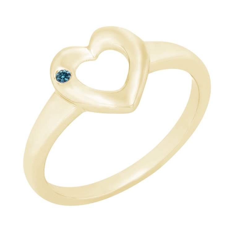 Ring mit Herz und blauem Diamanten Kelia 86056