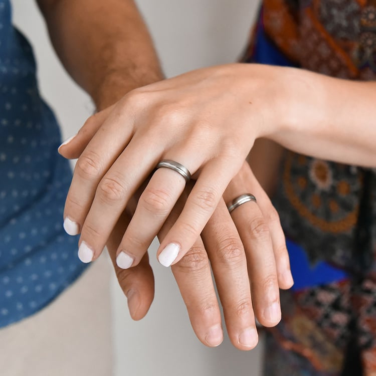 Eheringe aus Titan und Silber Zakary 108593