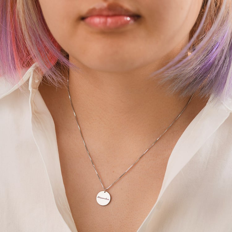 Silbener Anhänger mit beidseitiger Gravur Leasy 156756