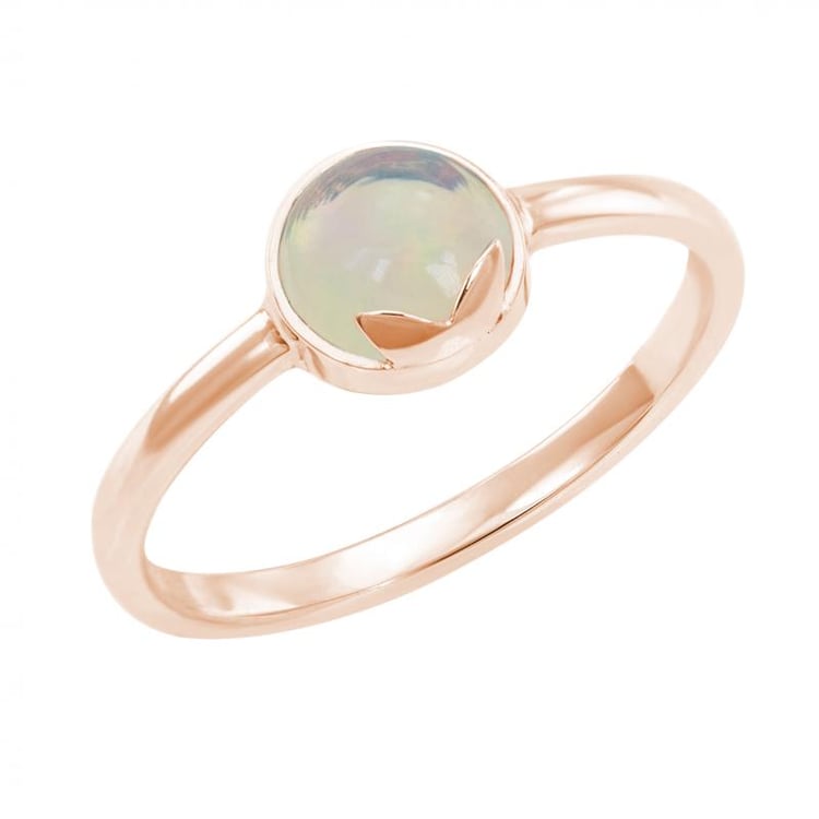 Goldring mit rundem Opal Yana 24944