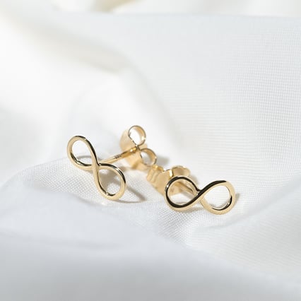 Ohrstecker mit Unendlichkeitszeichen Infinity