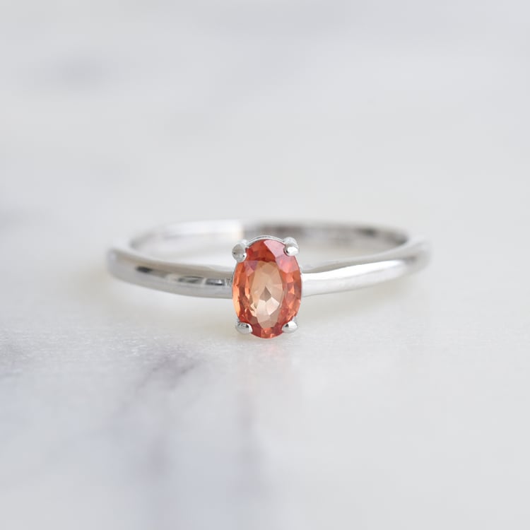 Solitärring mit orangefarbenem Saphir Aelita 86147