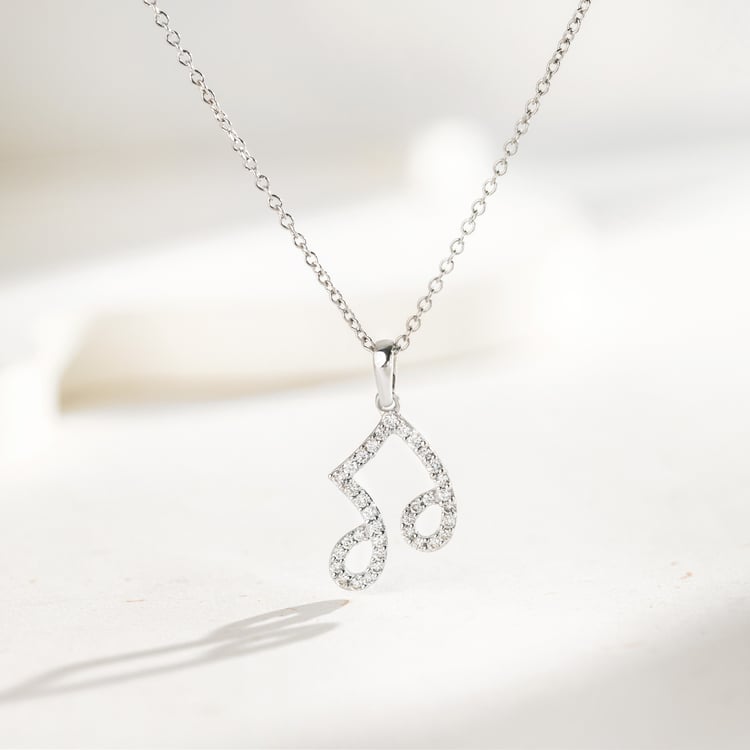 Anhänger aus Gold mit Lab Grown Diamanten in Form einer Note 164907