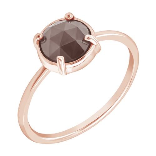 Goldener Ring mit Diamant im Rosenschliff Vertius