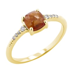 Ring mit einem Salt and Pepper Diamanten und Lab Grown Diamanten Korey