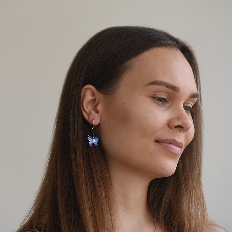 Ohrringe mit Schmetterling 64003