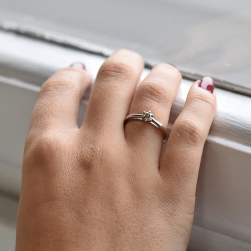 Verlobungsring mit Champagner Diamant Sati