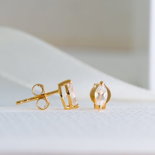 Minimalistische Silberohrringe mit Morganiten Andine
