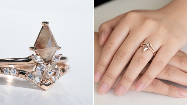 Verlobungs- und Ehering: zwei Teile der Liebe in perfekter Verbindung