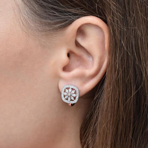 Ohrringe mit Diamantblumen Retta