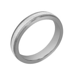 Titanring mit Silberverzierung Hulme