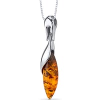 Silberanhänger mit Bernstein Lotty