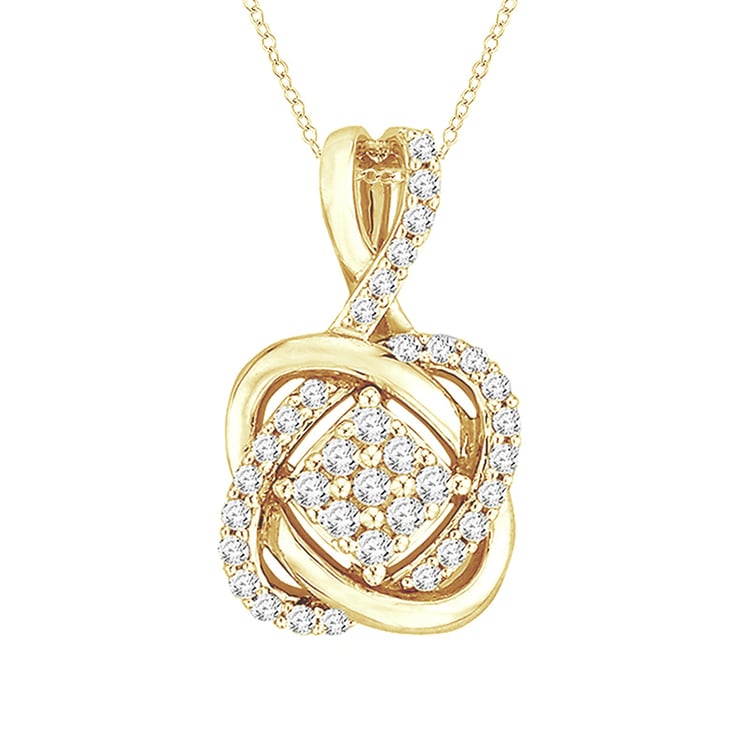 Goldenes geflochtenesSchmuckset mit Diamanten Emre 95049