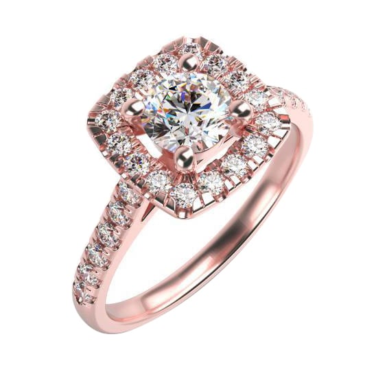 Verlobungsring aus Gold mit Diamanten Deity