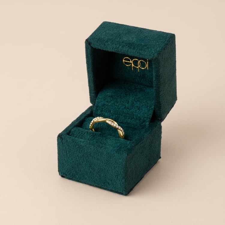 Gewundener Scheidungsring mit Lab Grown Diamanten Indra 166479