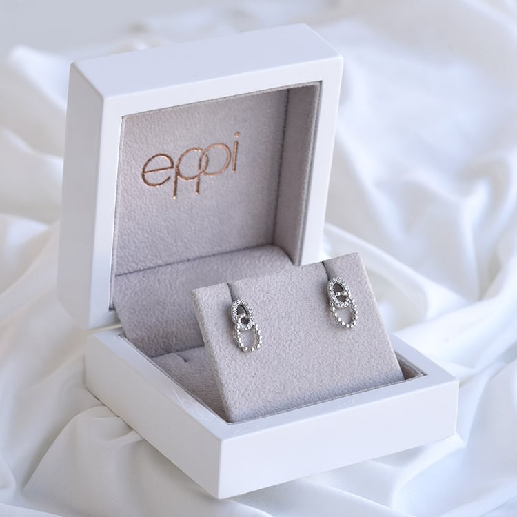 Durchflochtene Ohrringe mit Diamanten Helene 85037