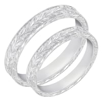 Romantische Vintage-Eheringe aus Gold mit Gravur Hannu