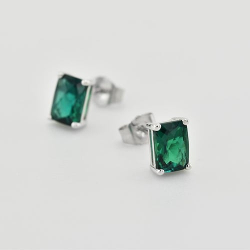 Goldene Ohrringe mit Emerald Smaragden Handan