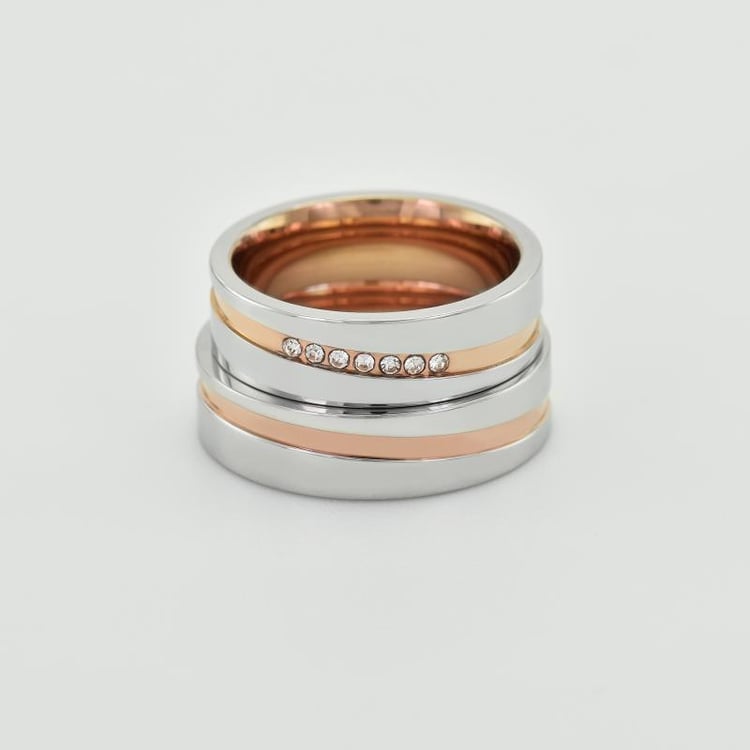 Eheringe in zwei Farben 33392