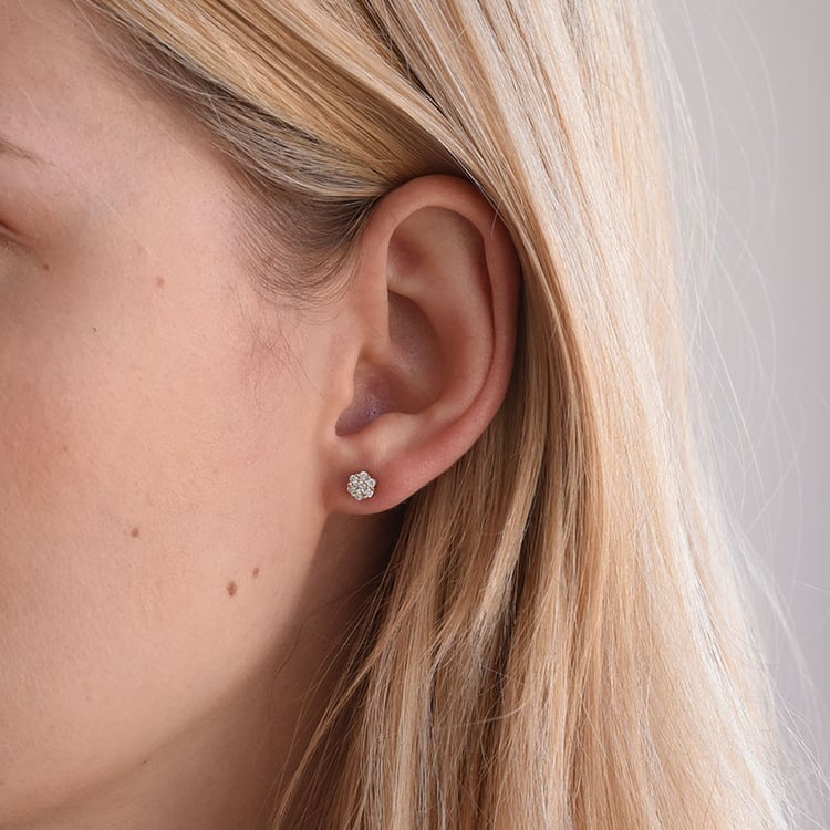 Elegante Diamantohrringe Flowu 67974