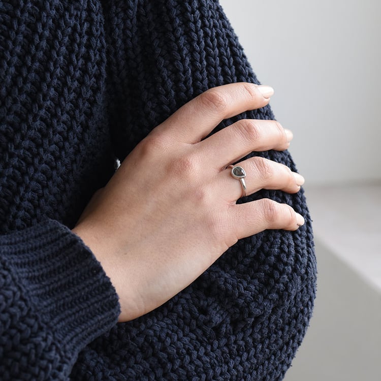 Ring mit Salt and Pepper Diamant Luna 75115