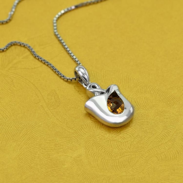 Silberanhänger mit Citrin 28578
