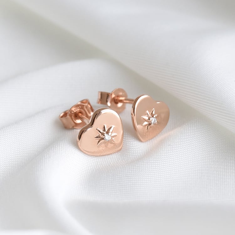 Goldene Kollektion in Herzform mit Diamanten Esmail 81630