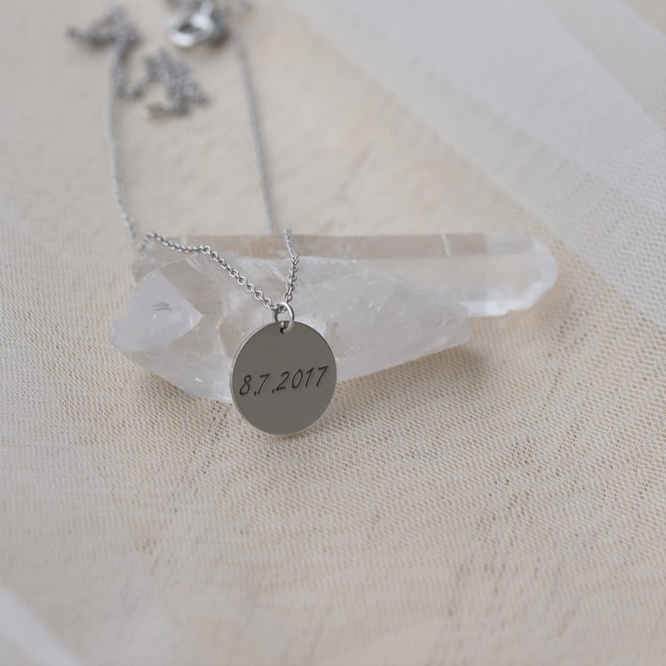 Platinanhänger mit beidseitiger Gravur Leasy 70563