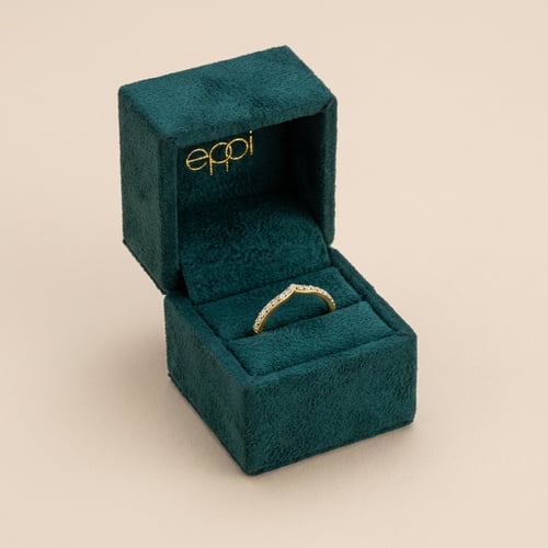 Eternity Scheidungsring in V-Form mit strahlenden Lab Grown Diamanten Evald