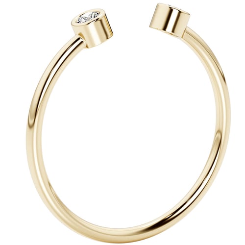 Offener Ring mit zwei Diamanten Orion