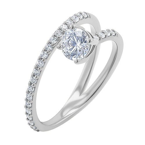 Unkonventioneller Verlobungsring mit Diamanten Cyrus