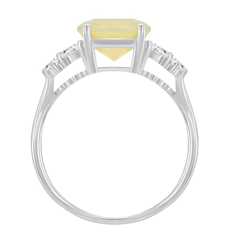 Goldener Ring mit ovalem Opal und Diamanten Melisa 51759