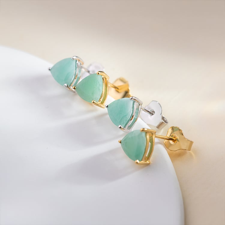 Zarte Ohrringe aus Silber mit Smaragden Nellie 151301